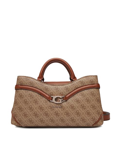 Borsa a Mano Dea Girlfriend Satchel Latte con Monogram e Tracolla GUESS | Borsa | HWSG7993060LTL