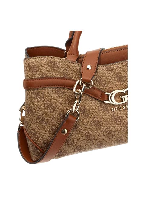 Borsa a Mano Dea Girlfriend Satchel Latte con Monogram e Tracolla GUESS | Borsa | HWSG7993060LTL