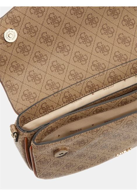 Borsa a spalla Dea Flap Shoulder Bag Latte con Logo 4G e Tracolla GUESS | Borsa | HWSG7993200LTL