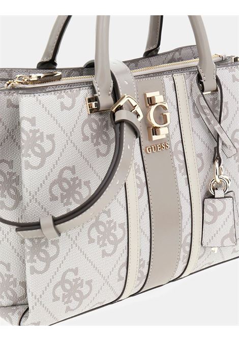 Borsa a Mano Erenia Girlfriend Satchel Dark Taupe con Stampa 4G GUESS | Borsa | HWSO7838060DKO