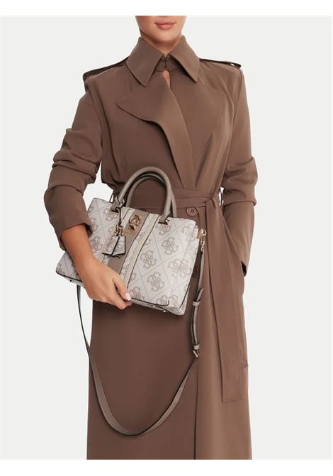 Borsa a Mano Erenia Girlfriend Satchel Dark Taupe con Stampa 4G GUESS | Borsa | HWSO7838060DKO