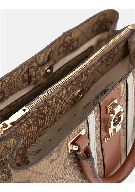 Borsa a Mano Erenia Girlfriend Satchel Latte con Stampa 4G GUESS | Borsa | HWSO7838060LTL