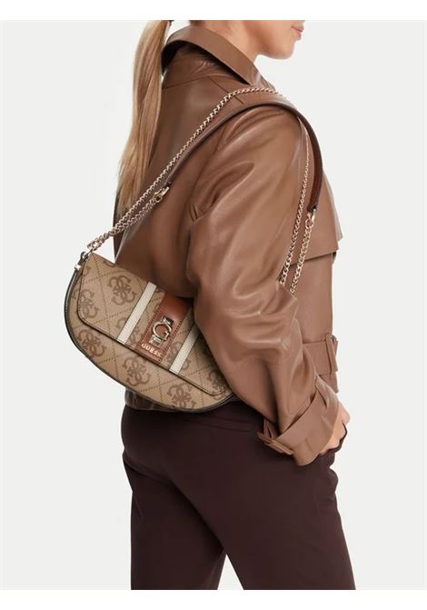 Borsa a Tracolla Erenia Convertible Xbody Flap color Latte GUESS | Borsa | HWSO7838210LTL