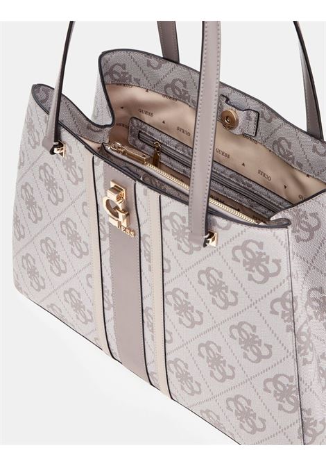 Borsa Tote Erenia 4G Dark Taupe con Stampa Monogram GUESS | Borsa | HWSO7838230DKO