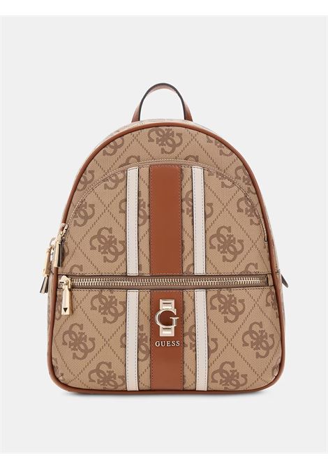 Zaino Erenia 4G marrone chiaro in Similpelle con Logo e Dettagli Oro GUESS | Zaino | HWSO7838330LTL