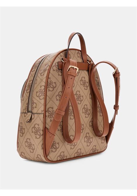 Zaino Erenia 4G marrone chiaro in Similpelle con Logo e Dettagli Oro GUESS | Zaino | HWSO7838330LTL