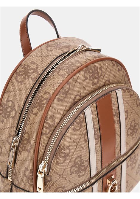 Zaino Erenia 4G marrone chiaro in Similpelle con Logo e Dettagli Oro GUESS | Zaino | HWSO7838330LTL
