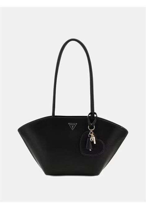 Borsa a spalla nera Bolena con Charm Cuore e Logo GUESS | Borsa | HWZG9207090BLA