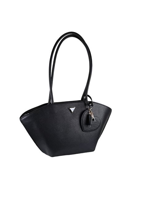 Borsa a spalla nera Bolena con Charm Cuore e Logo GUESS | Borsa | HWZG9207090BLA