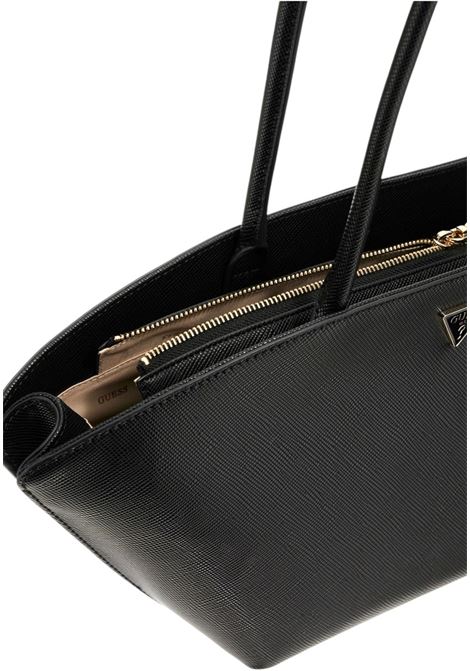 Borsa a spalla nera Bolena con Charm Cuore e Logo GUESS | Borsa | HWZG9207090BLA