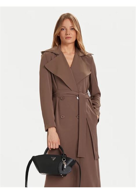 Borsa a Mano Bolena Mini Satchel Nera in Similpelle con Logo GUESS | Borsa | HWZG9207760BLA