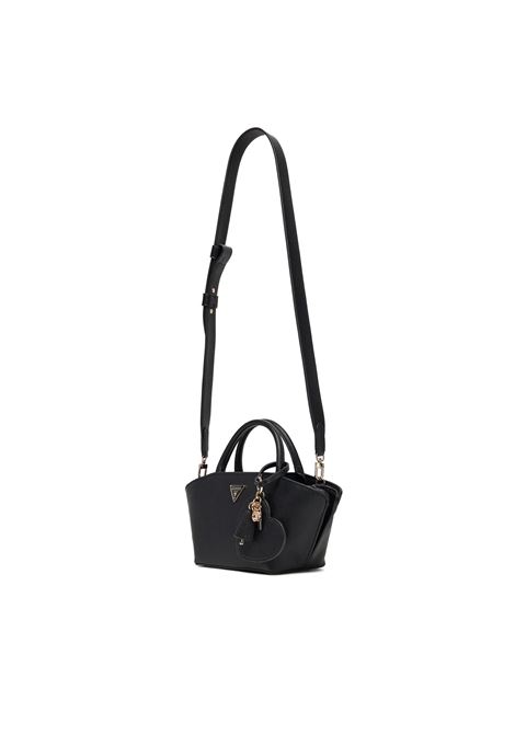 Borsa a Mano Bolena Mini Satchel Nera in Similpelle con Logo GUESS | Borsa | HWZG9207760BLA