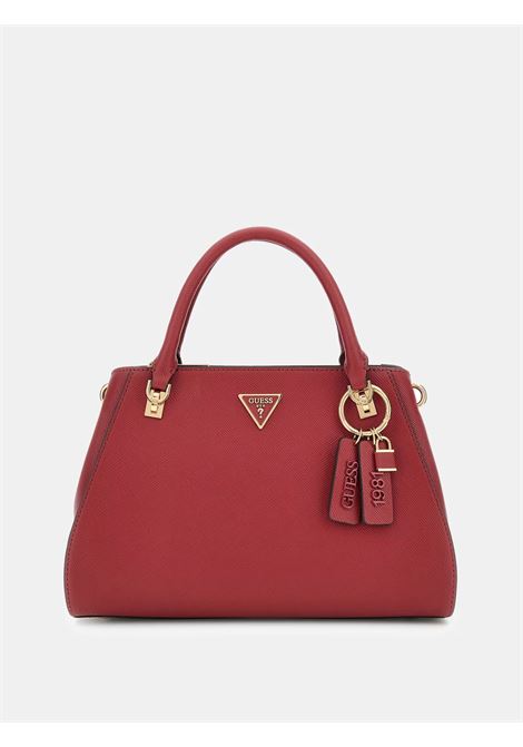 Borsa a Mano Noelle II Luxury Rossa in Saffiano con Charm Logato GUESS | Borsa | HWZG9672070GAR