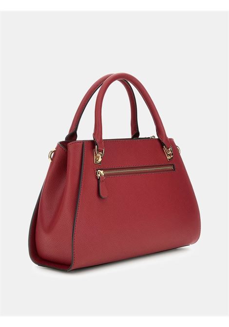 Borsa a Mano Noelle II Luxury Rossa in Saffiano con Charm Logato GUESS | Borsa | HWZG9672070GAR