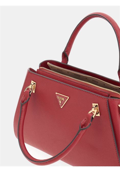 Borsa a Mano Noelle II Luxury Rossa in Saffiano con Charm Logato GUESS | Borsa | HWZG9672070GAR