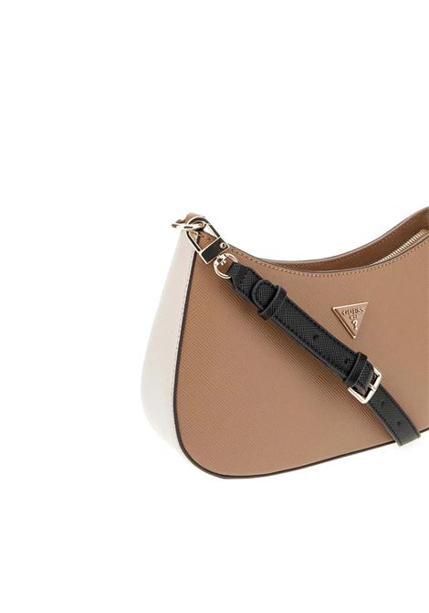 Borsa a Spalla NOELLE II TOP ZIP marrone multi con Chiusura a Zip GUESS | Borsa | HWZG9672180TNM