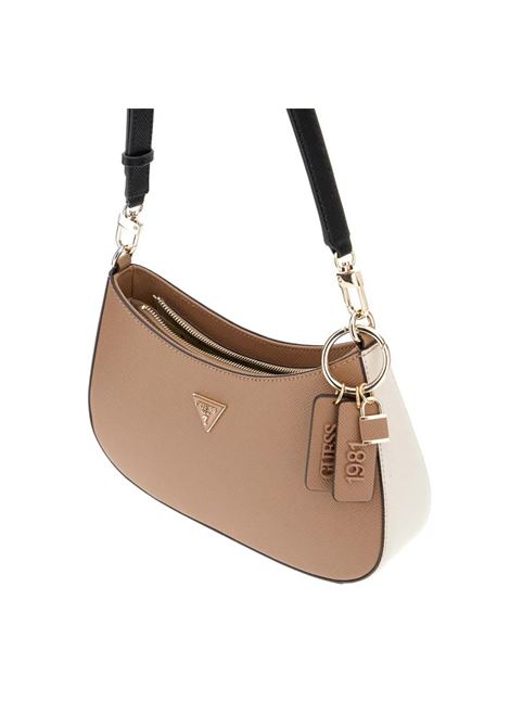 Borsa a Spalla NOELLE II TOP ZIP marrone multi con Chiusura a Zip GUESS | Borsa | HWZG9672180TNM