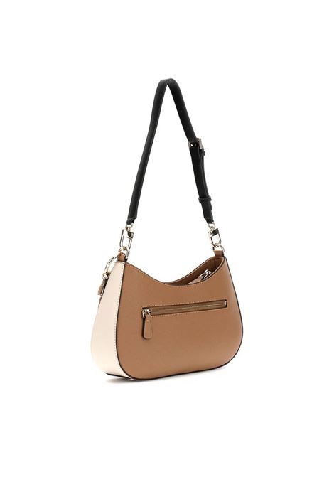 Borsa a Spalla NOELLE II TOP ZIP marrone multi con Chiusura a Zip GUESS | Borsa | HWZG9672180TNM