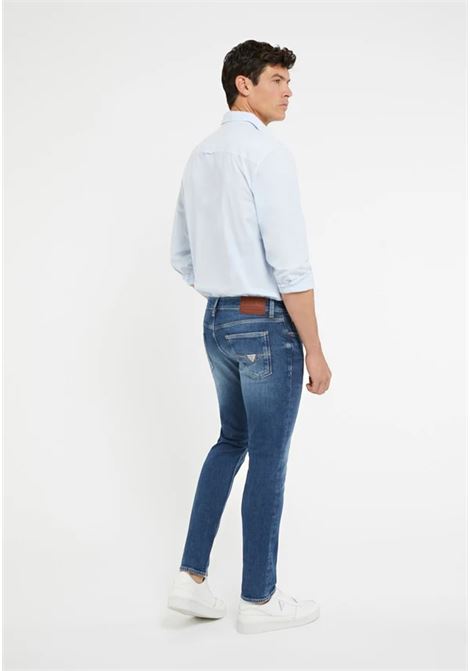 Jeans Uomo Guess Miami in Denim Bi-Stretch Lavaggio Medio GUESS | Jeans | M2YAN1D4Q422CRM