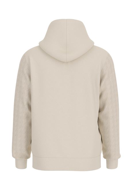 Felpa Guess Contrast Sleeves Hoodie Beige con Cappuccio GUESS | Felpa | M5BQ15K0981G1CV