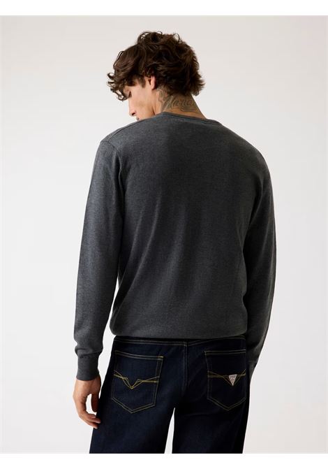 Maglione Uomo Jamaar Grigio con Fantasia a Rombi in Misto Lana GUESS | Maglia | M5BR08Z0432DWHT