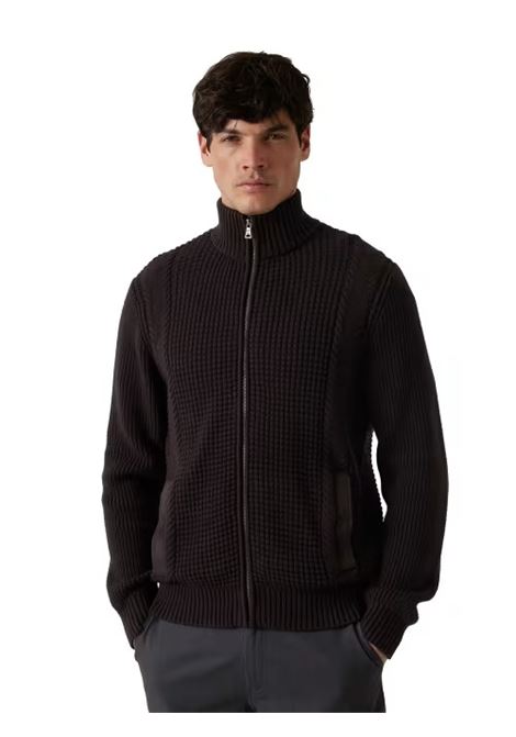 Cardigan Waffle Zip Ryder Marrone da Uomo con Zip GUESS | Cardigan | M5BR40Z2ZK2G1H3