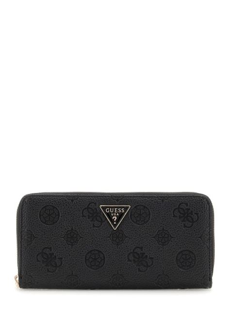 Portafoglio Cresidia II Nero Grande con Chiusura a Zip GUESS | Portafogli | SWPD9888146BLO