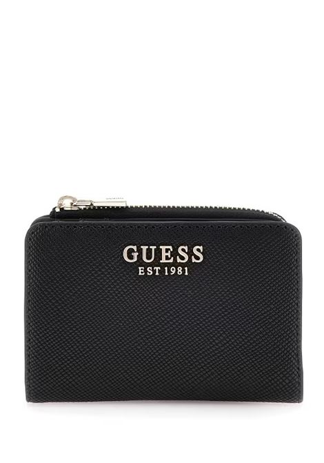 Portacarte Bolena Nero in Similpelle con Chiusura Zip GUESS | Portafogli | SWZG9207156BLA