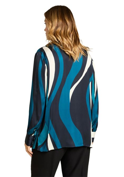 Camicia Luisa Viola donna 5321F100788N001 Mara Venier fantasia blu   LUISA VIOLA | Camicia | 5321F100788N001