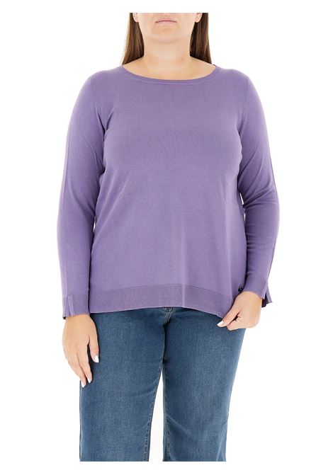 Maglia in Viscosa Comfort Malva con Dettagli Lurex LUISA VIOLA | Maglia | M524L007893N009