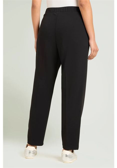 Pantaloni Jogger Pull-On in Scuba Crepe nero LUISA VIOLA | Pantalone | P861F001849N033