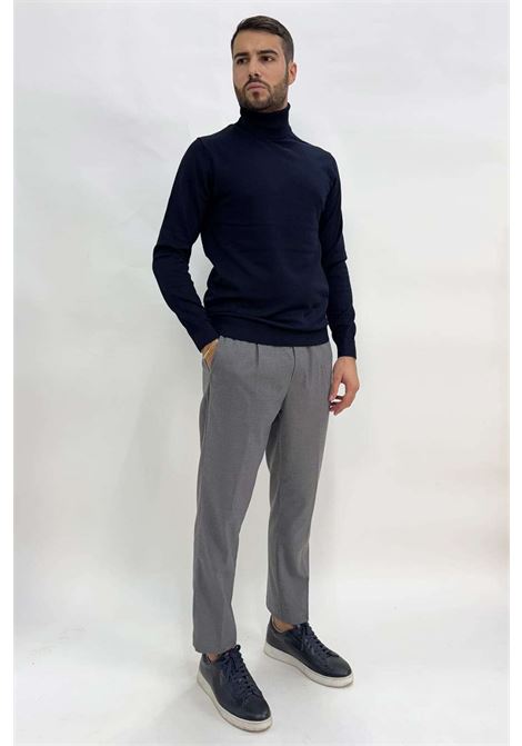 Dolcevita blu in Misto Viscosa Finezza 12 con Polsini ed Elastico MARK-UP | Dolcevita | MK20015BLU