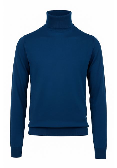 Dolcevita blu denim in maglia finezza 12 MARK-UP | Dolcevita | MK20015DENIM