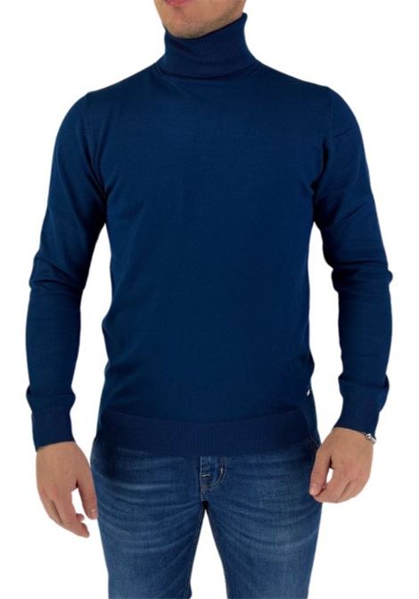 Dolcevita blu denim in maglia finezza 12 MARK-UP | Dolcevita | MK20015DENIM