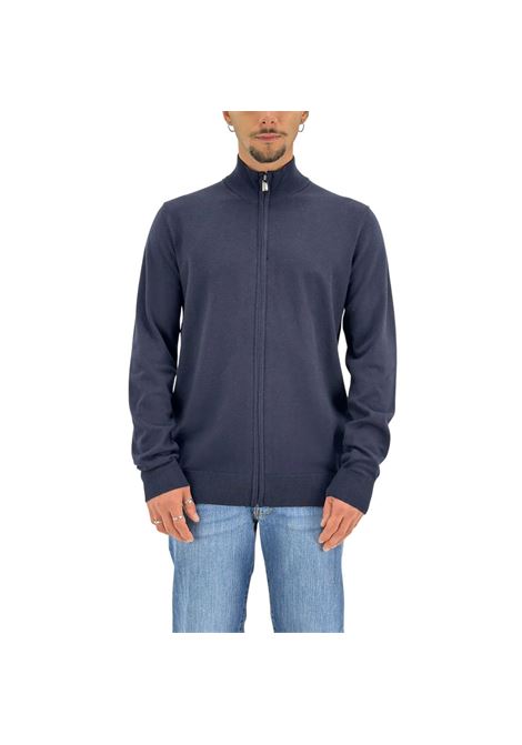 Maglia con zip da uomo blu in filato finezza 12 Viscose Blend MARK-UP | Maglia | MK20016BLU