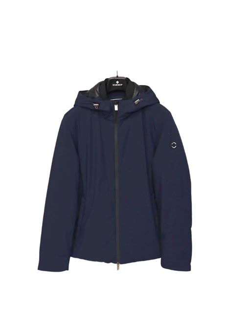 Giubbino termico da uomo blu con cappuccio fisso e zip termosaldata MARK-UP | Giubbino | MK24006BLU