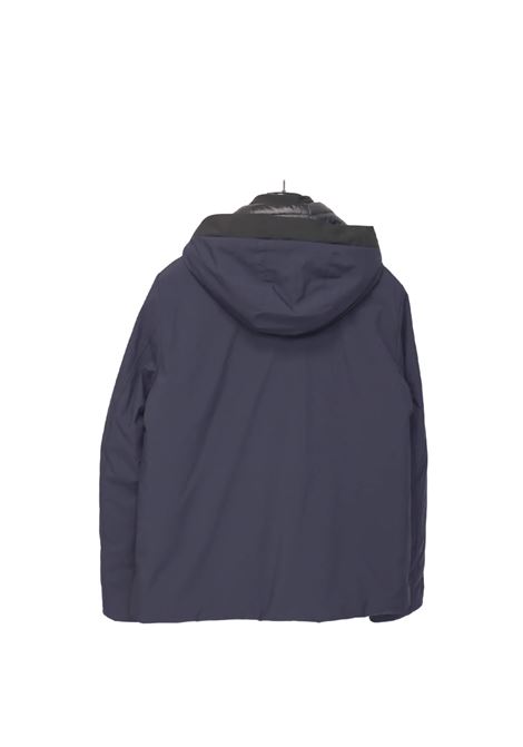 Giubbino termico da uomo blu con cappuccio fisso e zip termosaldata MARK-UP | Giubbino | MK24006BLU