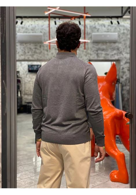 Polo slim fit grigio melange a manica lunga in viscosa finezza 12 MARK-UP | Polo | MK9900004GRIGIO MELANGE