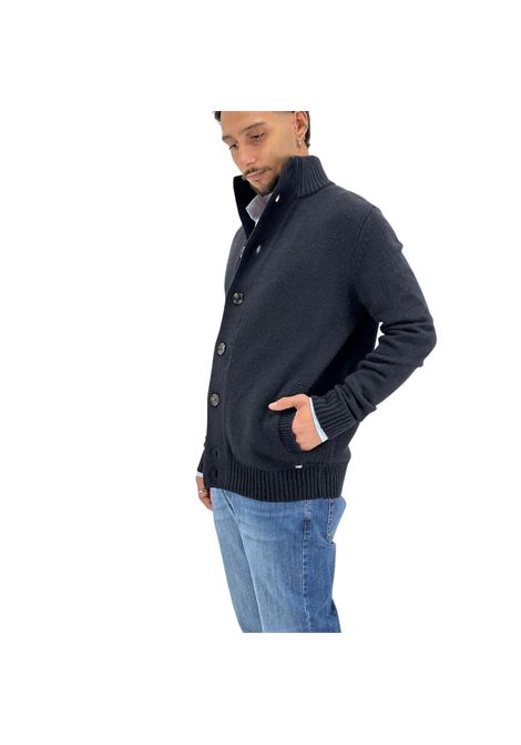 Cardigan da uomo blu con bottoni in maglia finezza 7 Markup MARK-UP | Cardigan | MK9900044BLU