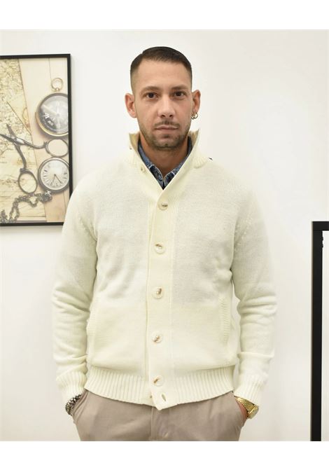 Cardigan bianco latte con bottoni in maglia finezza 7 Markup MARK-UP | Cardigan | MK9900044LATTE