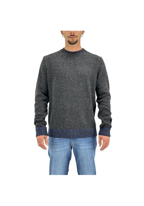 Maglia da uomo antracite in filato bottonato con contrasti e toppe MARK-UP | Maglia | MK9900097ANTRACITE