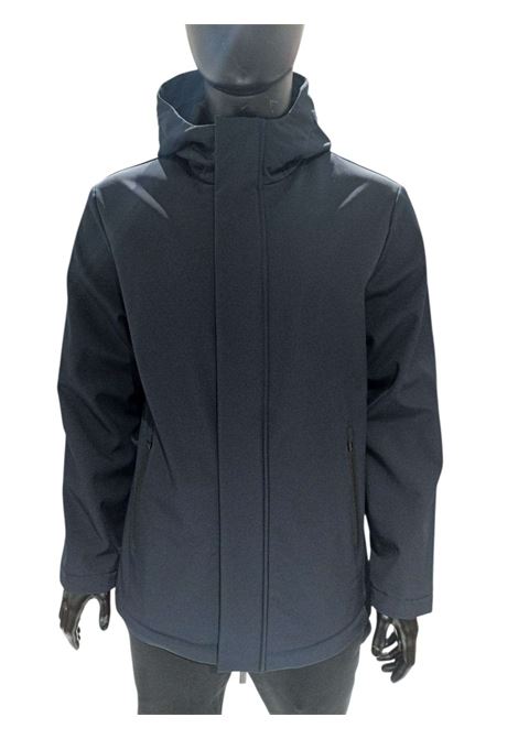 Parka da uomo blu softshell con cappuccio MARK-UP | Giubbino | MK9940016BLU
