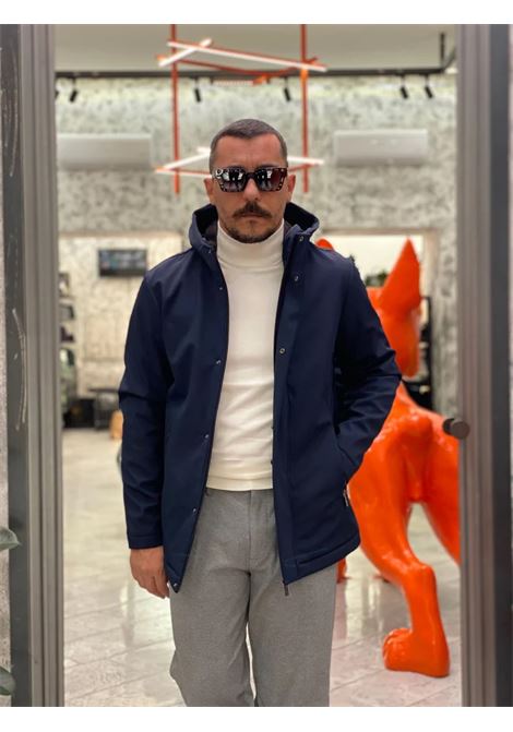 Parka da uomo blu softshell con cappuccio MARK-UP | Giubbino | MK9940016BLU