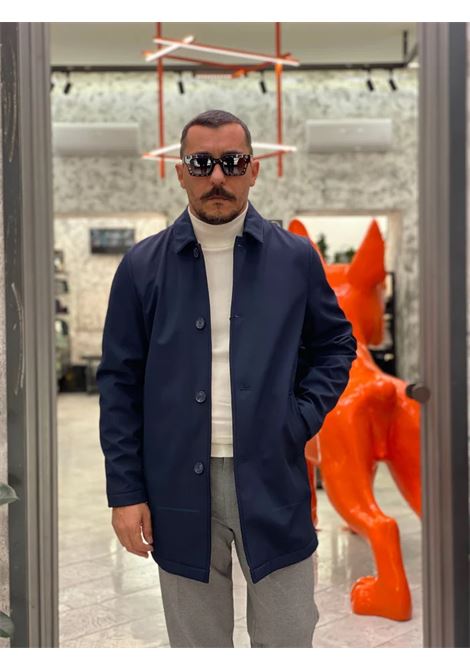 Trench uomo blu in softshell con interno in pile MARK-UP | Giubbino | MK9940063BLU