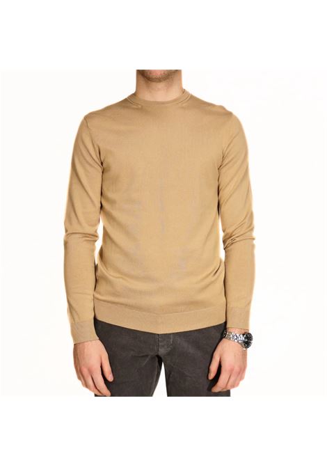 Maglia Girocollo Beige in Misto Viscosa con Vestibilità Regular MARKUP | Maglia | MK20010BEIGE