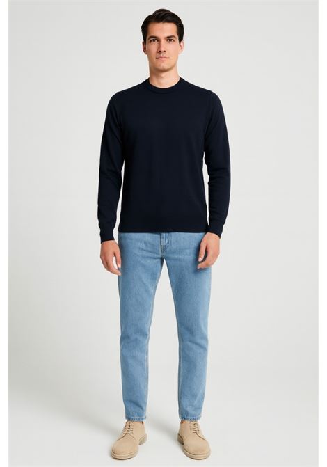 Maglia blu in Misto Viscosa Silk Touch MARKUP | Maglia | MK20010BLU