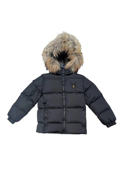 Giubbino Bambino Nero con Cappuccio e Pelliccia staccabile REFRIGIWEAR | Giubbino | R1028W25003