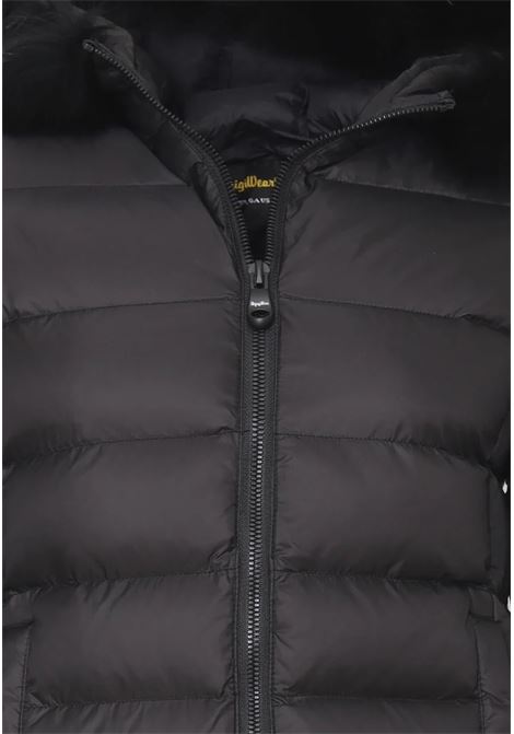 Giubbotto Nero da Bambina in Nylon con Pelliccia Refrigiwear REFRIGIWEAR | Giubbino | RG1419W25003