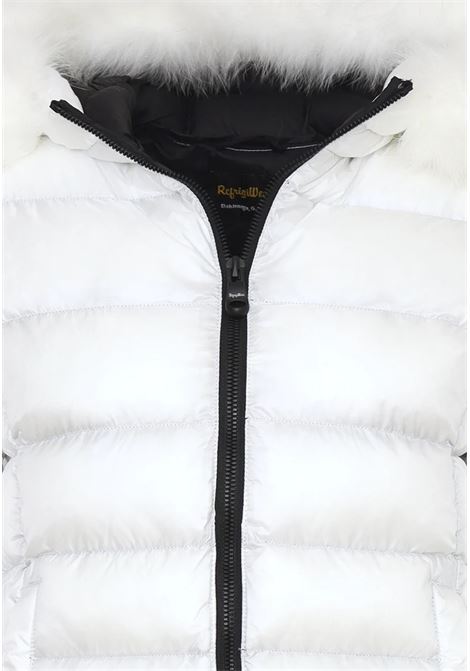 Giubbotto bianco da Bambina in Nylon con Pelliccia Refrigiwear REFRIGIWEAR | Giubbino | RG1419W25013