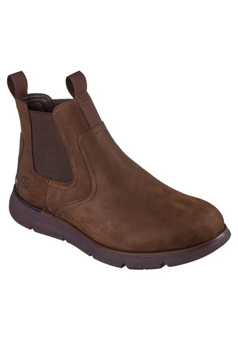 Stivaletti Augustino Paulo in pelle con collarino e supporto Goga Mat SKECHERS | Scarpa | 205227CHOC